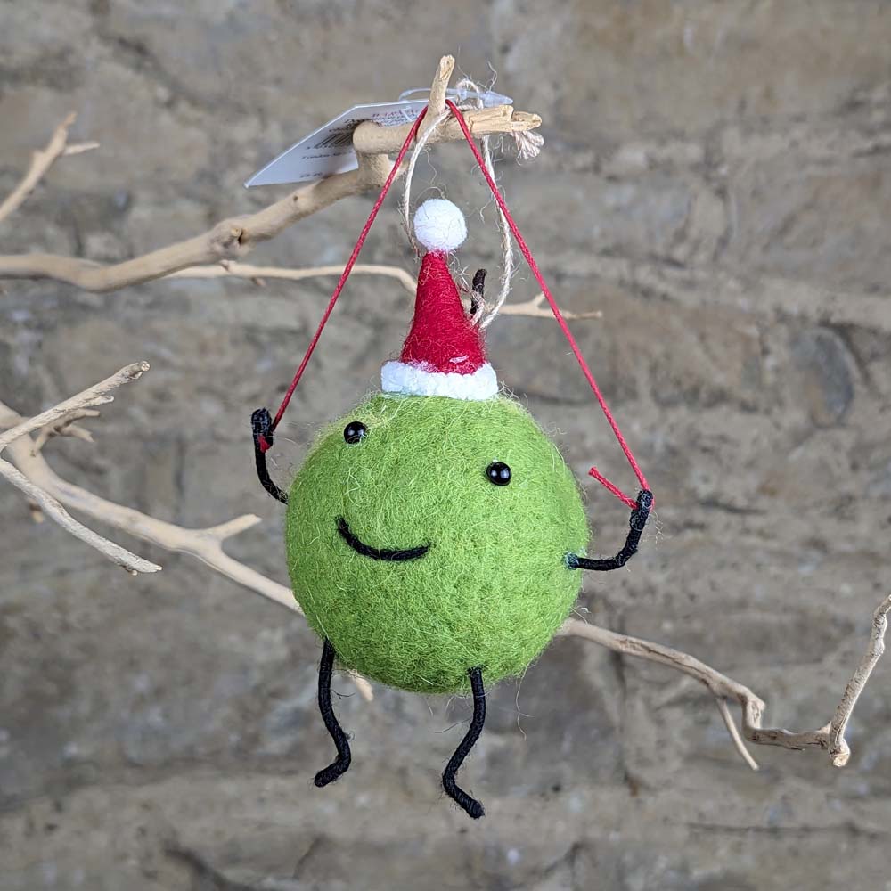 Wool Santa Sprout with Skipping Rope