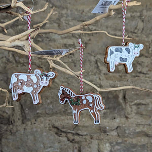 Gingerbread Cow Resin Decoration,