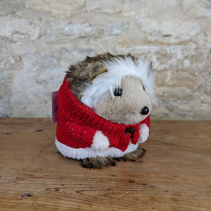 Hedgehog with Red and White Jumper