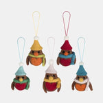 Load image into Gallery viewer, Set of 5 Hanging Felt Robin Decs
