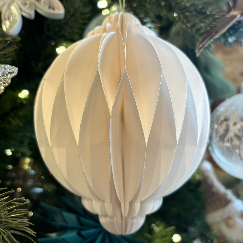 Onion Paper Decoration with Glitter Edges