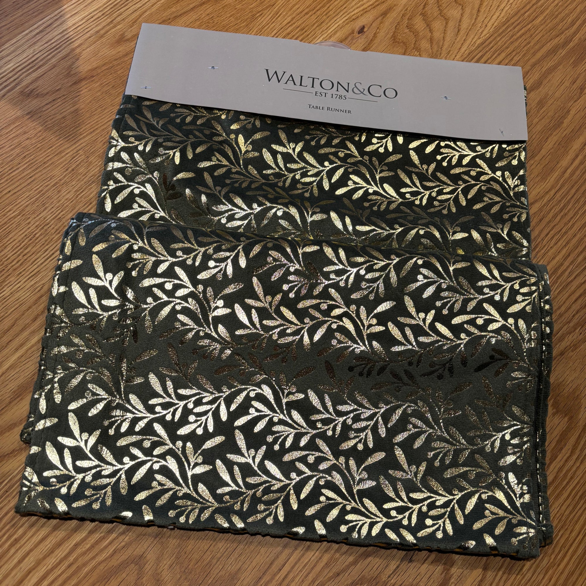 Leaf foil runner 32x220cm