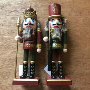 Burgundy or Green Painted Nutcracker