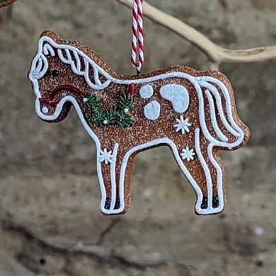 Gingerbread Horse Resin Decoration