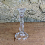 Load image into Gallery viewer, Clear Glass Moulded Candlestick
