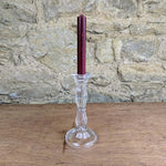 Load image into Gallery viewer, Clear Glass Moulded Candlestick
