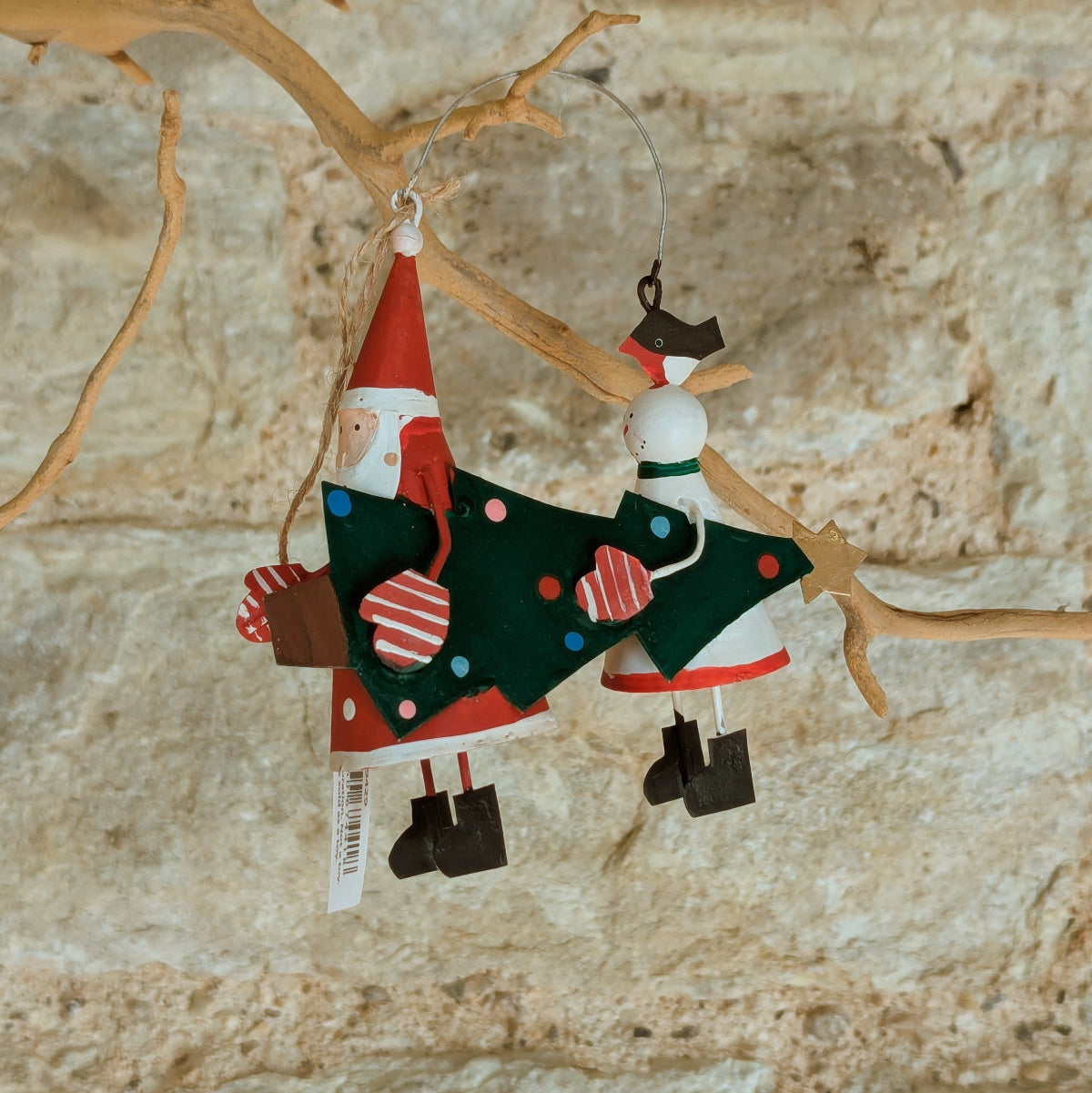 Santa and snowman with tree