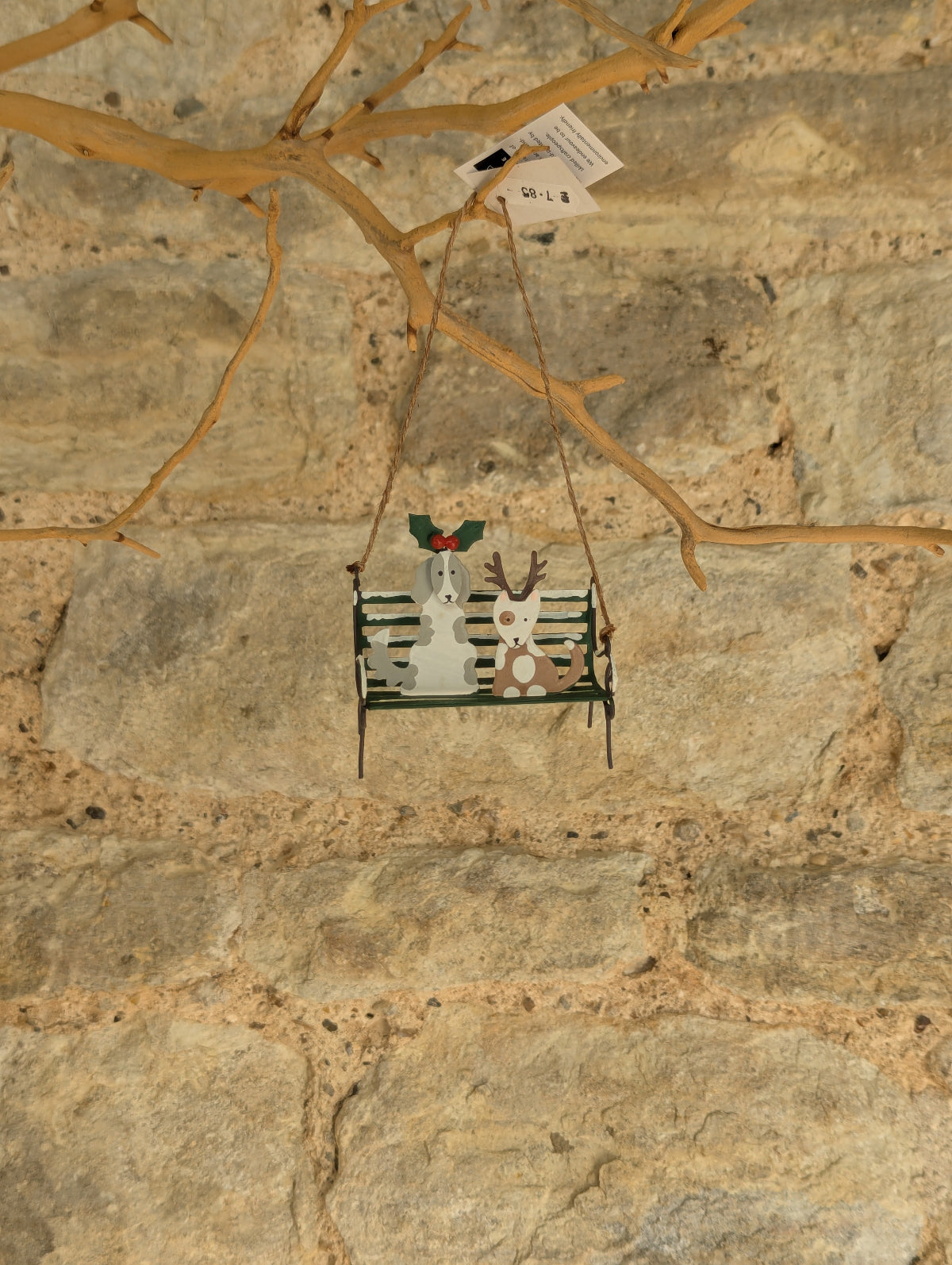 Tin Dogs on Park Bench