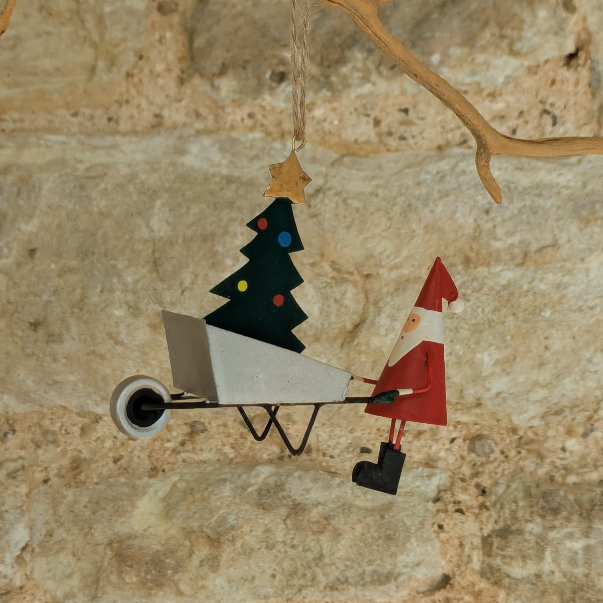 Santa with Wheelbarrow