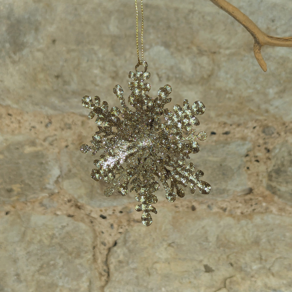 Sparkling Tin Snowflake Decoration