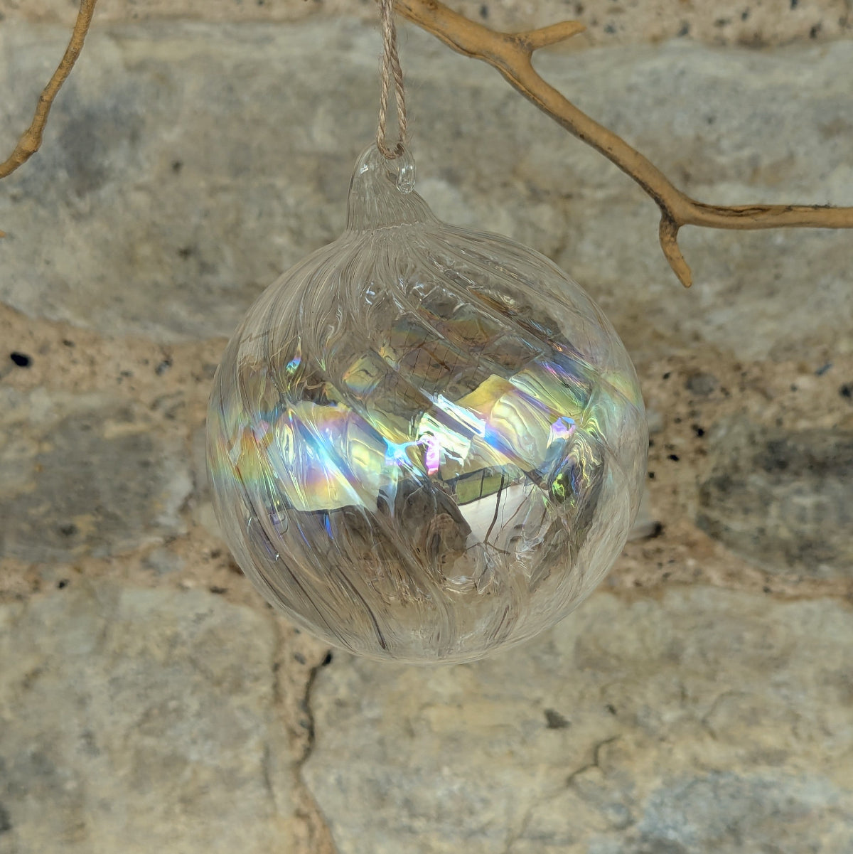 Clear and White opaque glass with Swirl