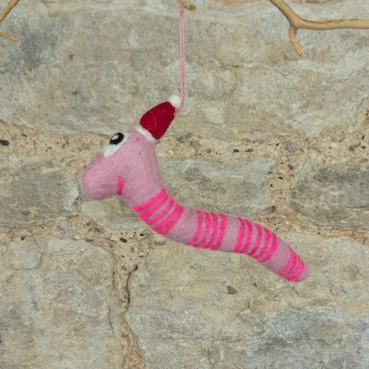Handmade Felt Christmas Wrigley the Worm