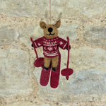 Load image into Gallery viewer, Handmade Felt Blitzen the Skiing Reindeer
