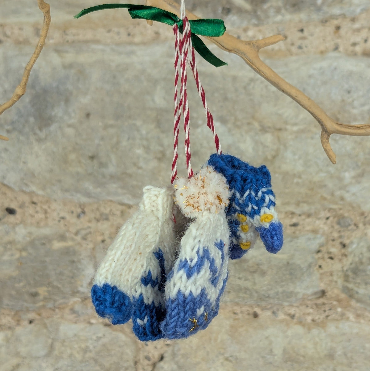 Set of 3 Knitted Winter Woolies Blue