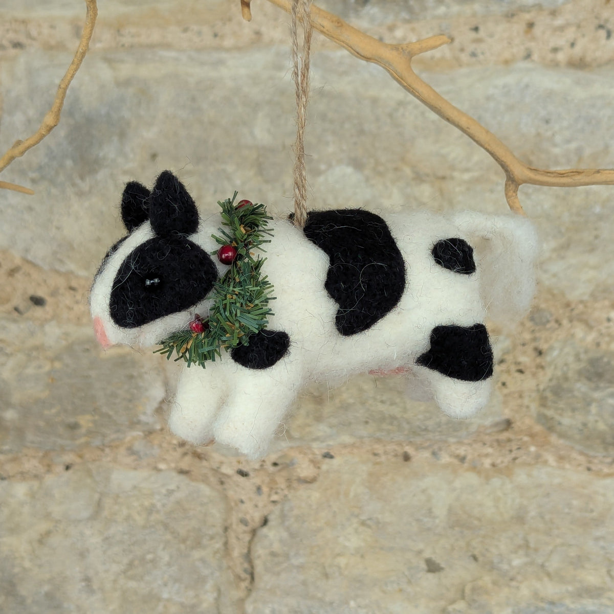 Mixed Wool Cattle Decoration