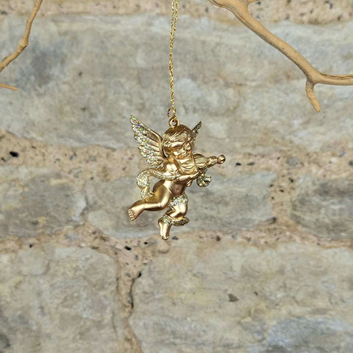Gold Sparkling Cherub