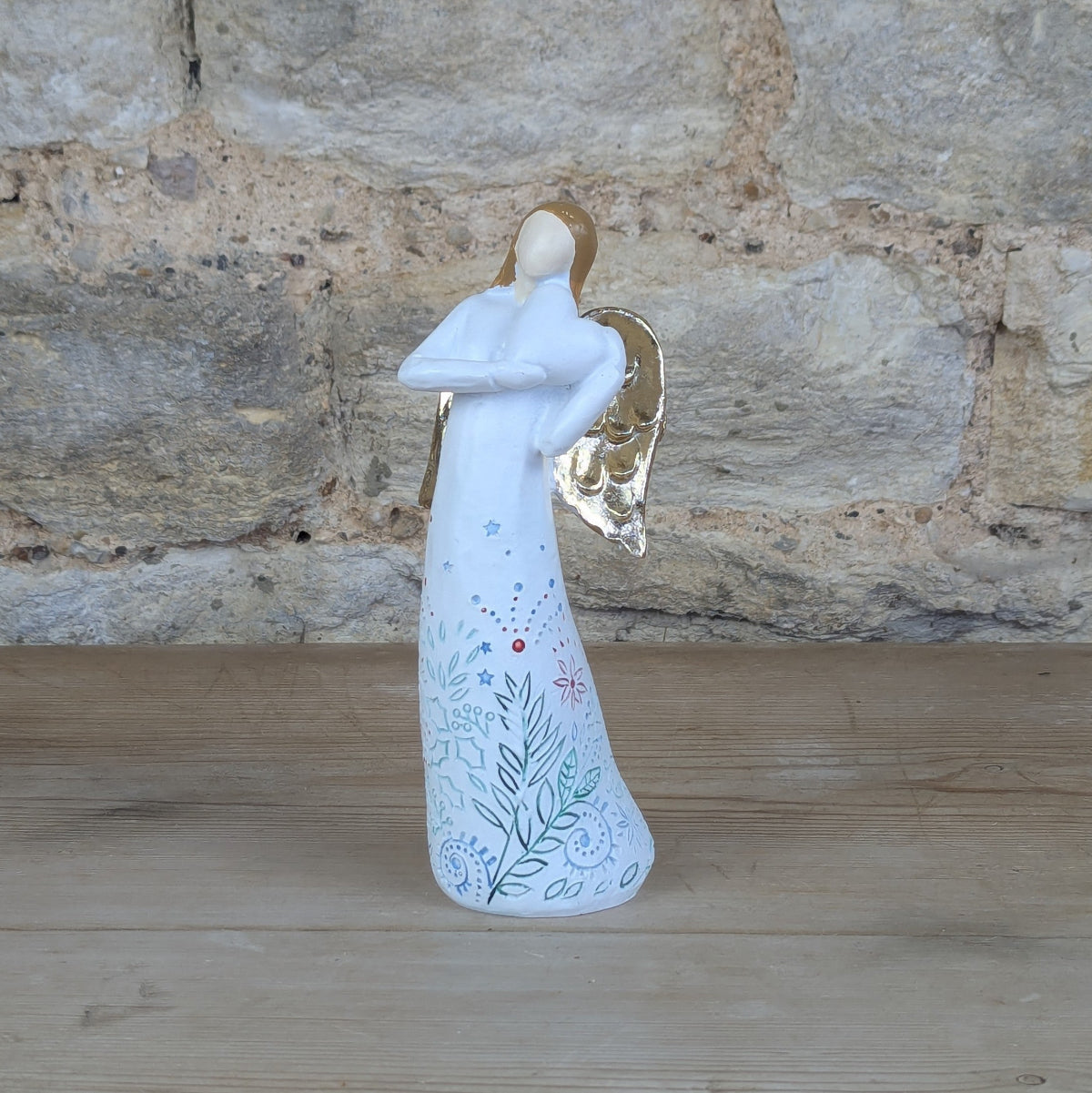 Angel With Heart & Gold Wings