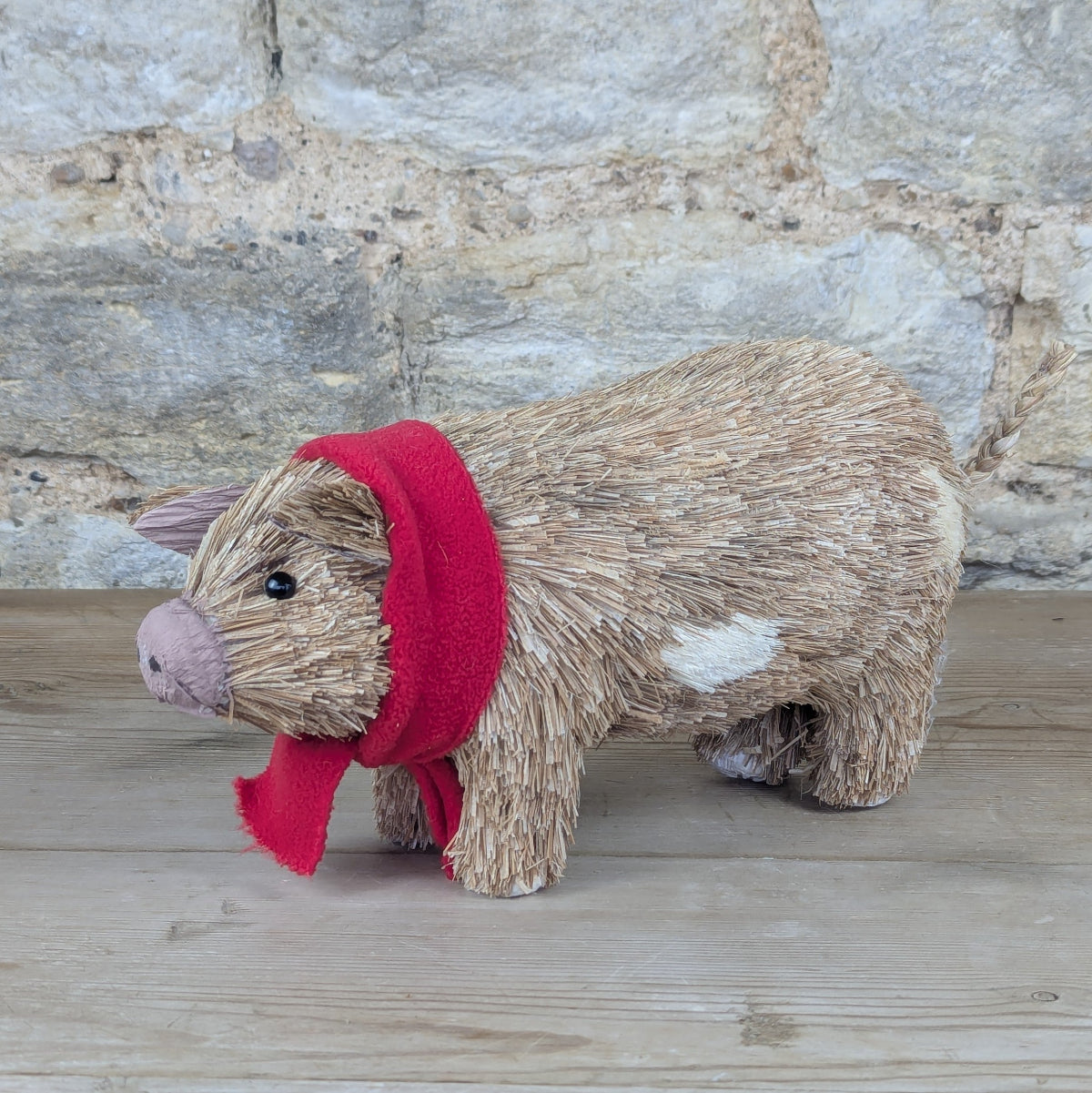 Bristle Pig with spots and Red Scarf