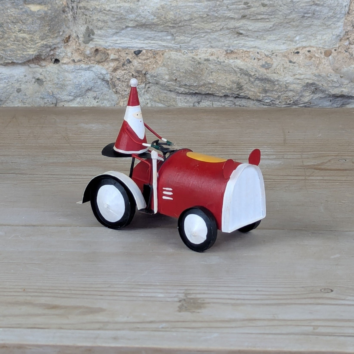 Red Tractor With Santa