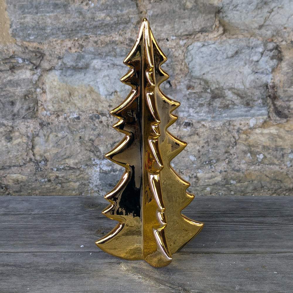 Ceramic Gold Christmas Tree