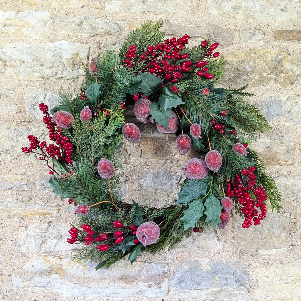 Pomegranate, Apple and Red Berry Fir Wreath