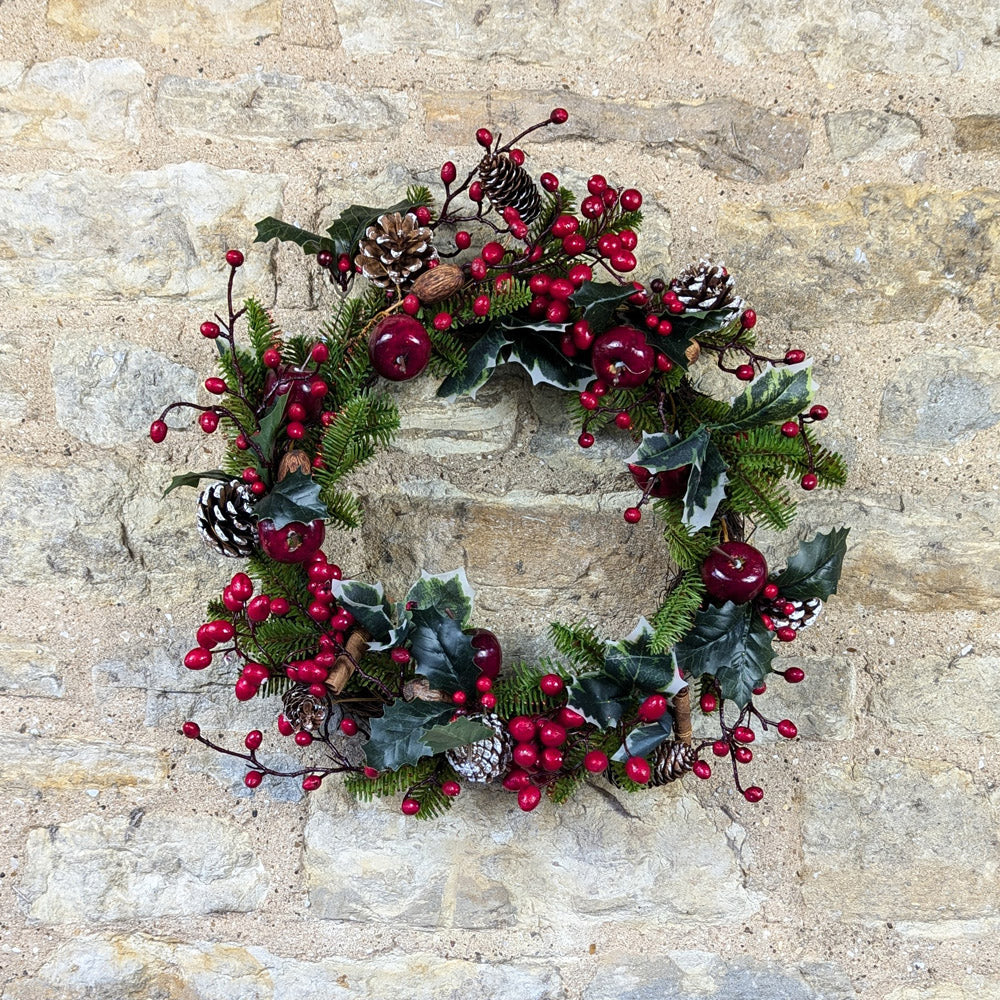 Fir Wreath with Berry, Apple and Nuts