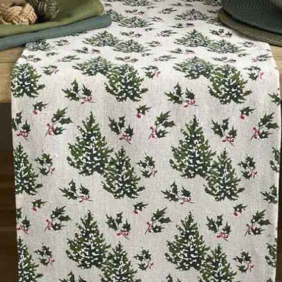 Snowy trees runner 32x220cm
