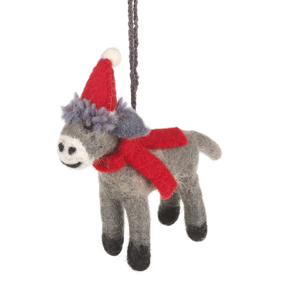 Handmade Felt Christmas Donkey